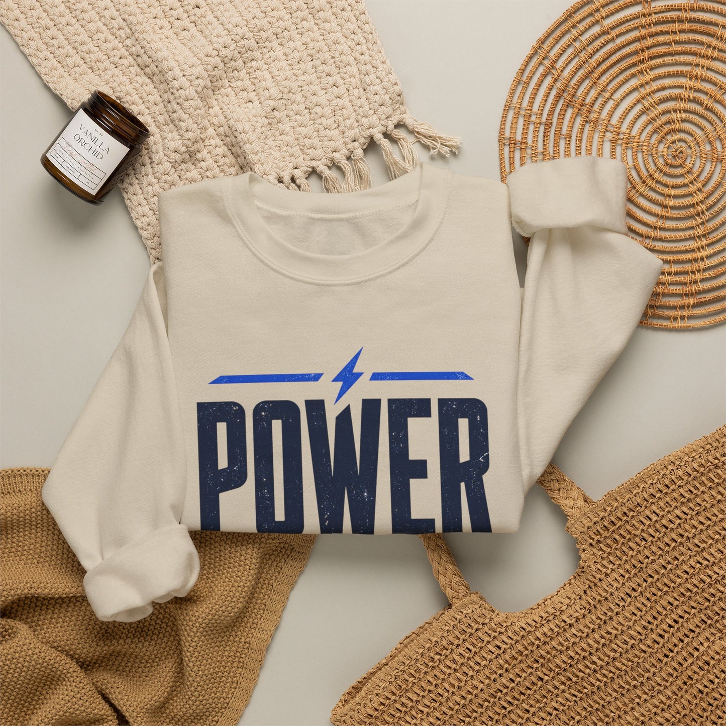 Power Mode Sweatshirt | Bold Graphic Crewneck for Gamers & Fitness Fans