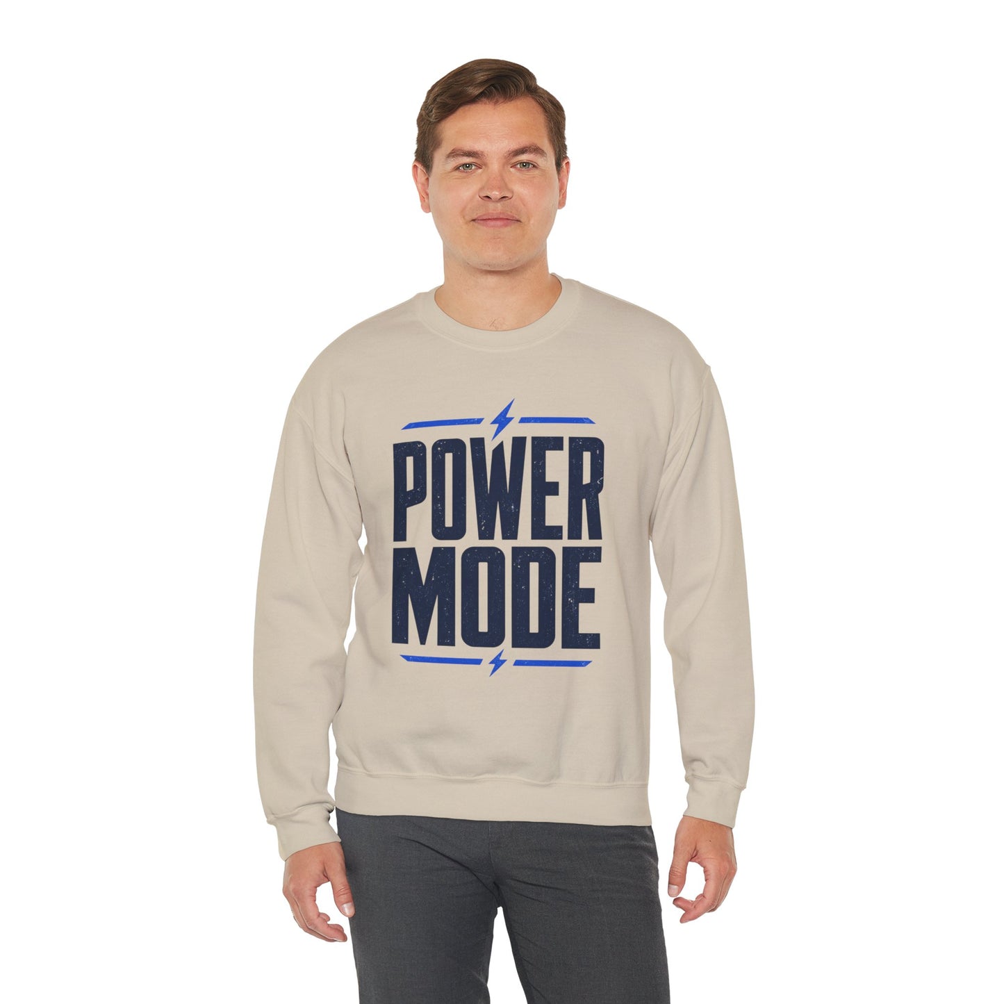 Power Mode Sweatshirt | Bold Graphic Crewneck for Gamers & Fitness Fans
